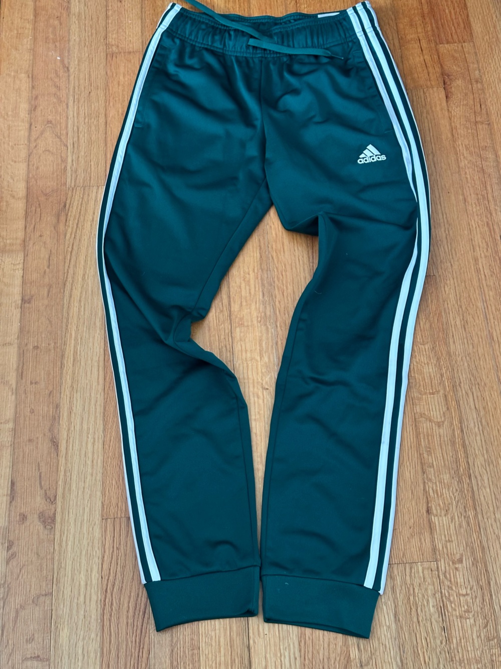 adidas Originals Classic 3 stripes tapered Track Pants Green XS (d4) unisex
